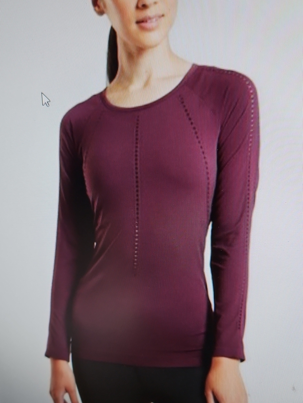 ATHLETA FOOTHILL BURGUNDY ACTIVE WEAR TOP SZ S